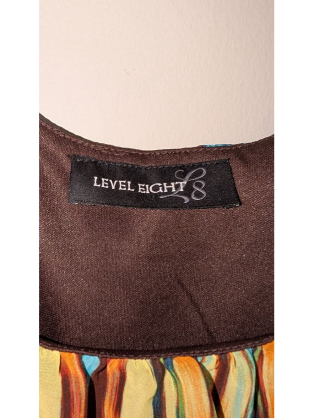 LEVEL EIGHT Multicolor Blue Ikat Print Sleeveless Dress Small - Picture 3 of 5